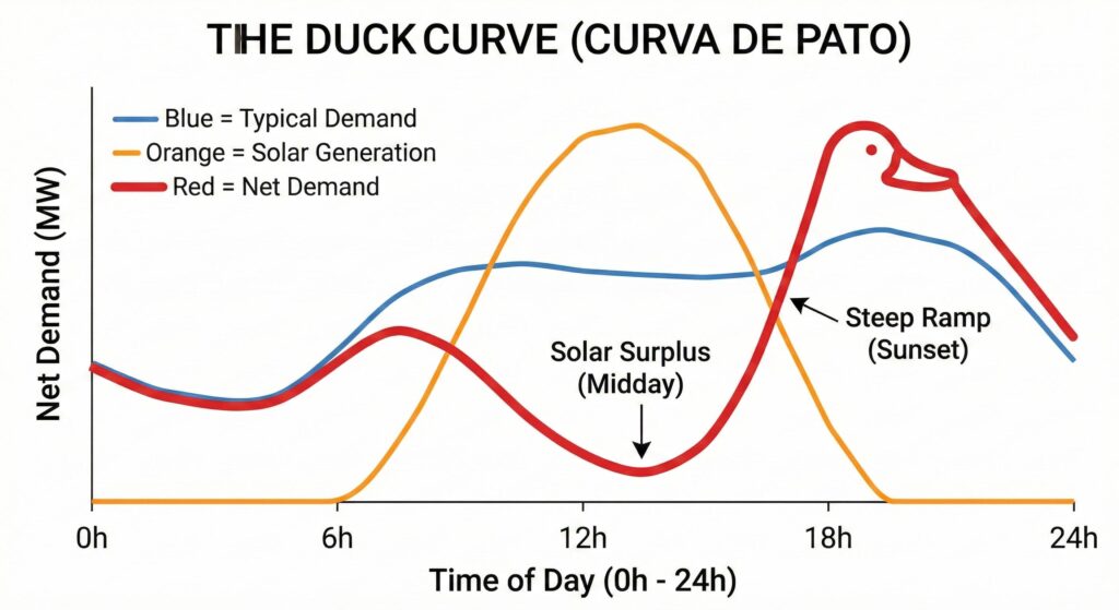 Gráfico explicativo de la Curva de Pato